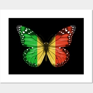 Malian Flag  Butterfly - Gift for Malian From Mali Posters and Art